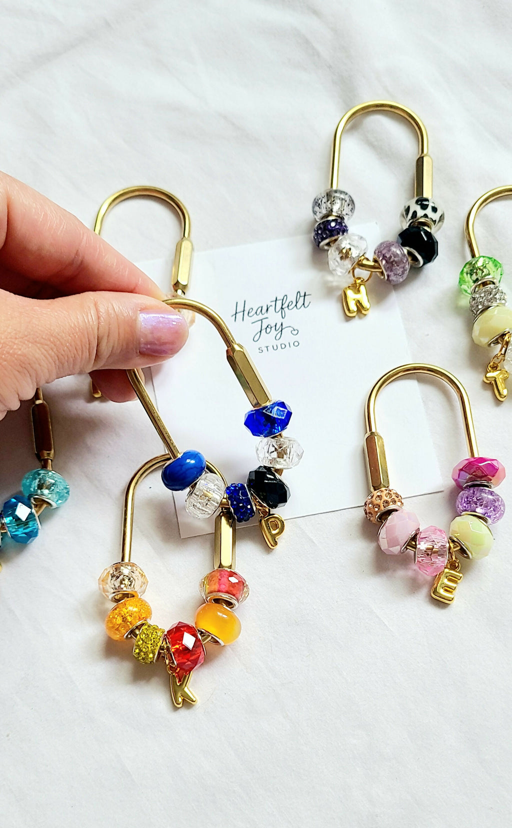 Initial Brass Screw Lock Bag Charms