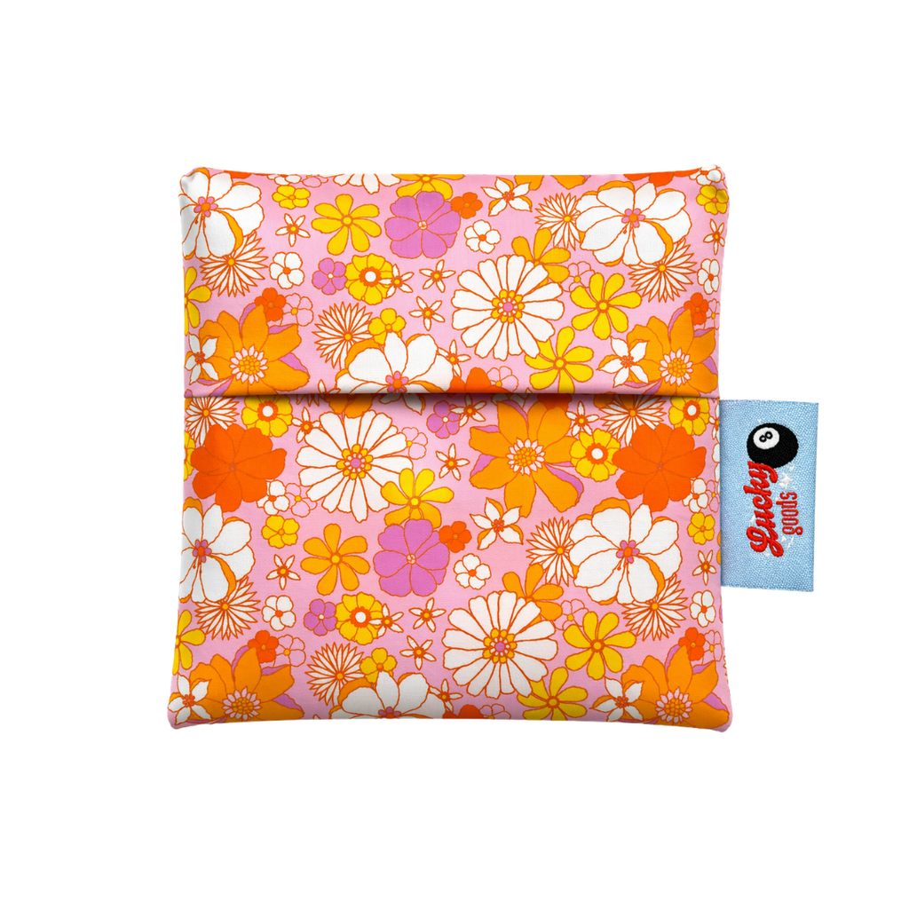 Pastel Retro Floral Foldable Nylon Tote