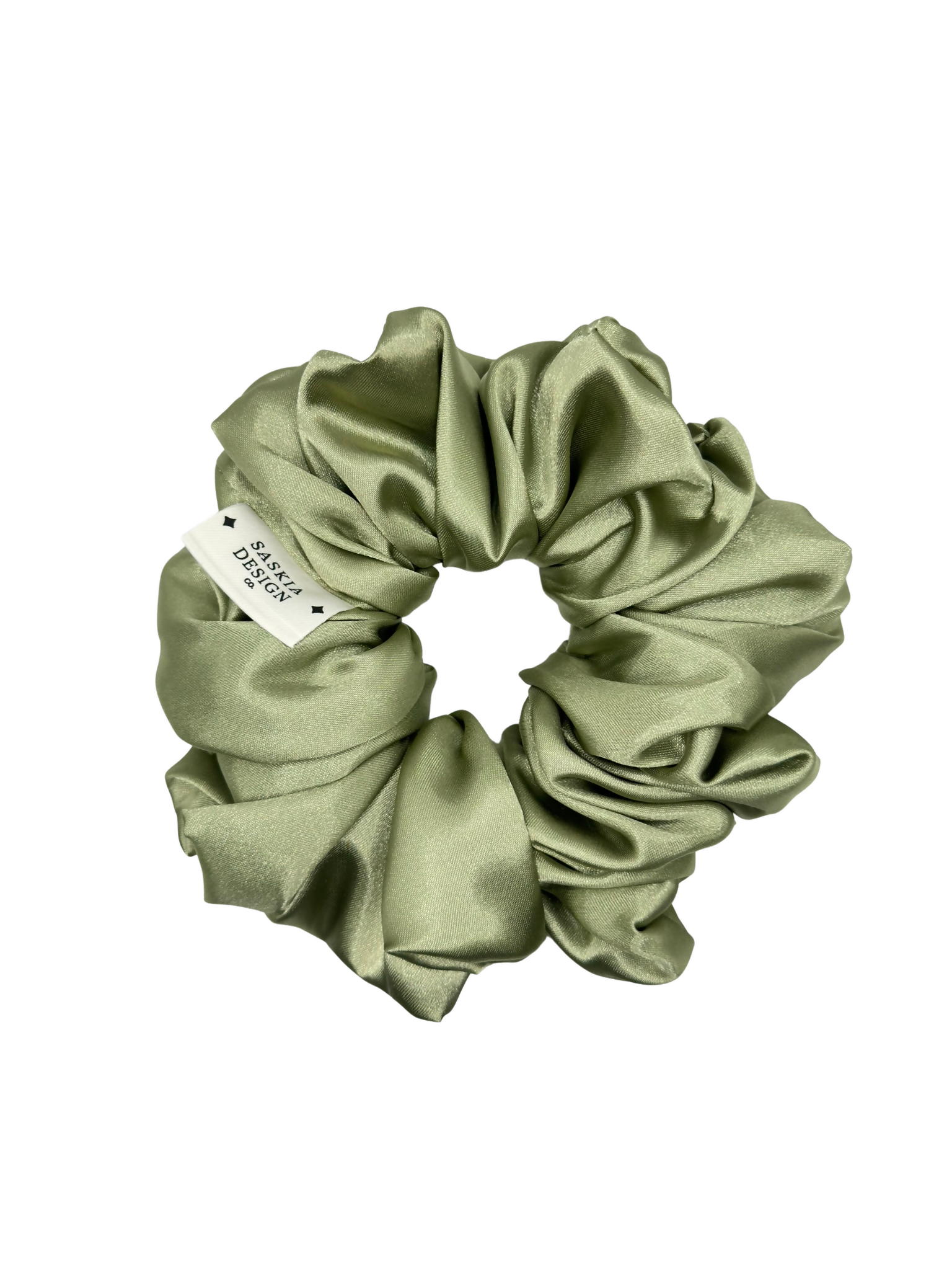 Large Satin Scrunchie - Sage Green
