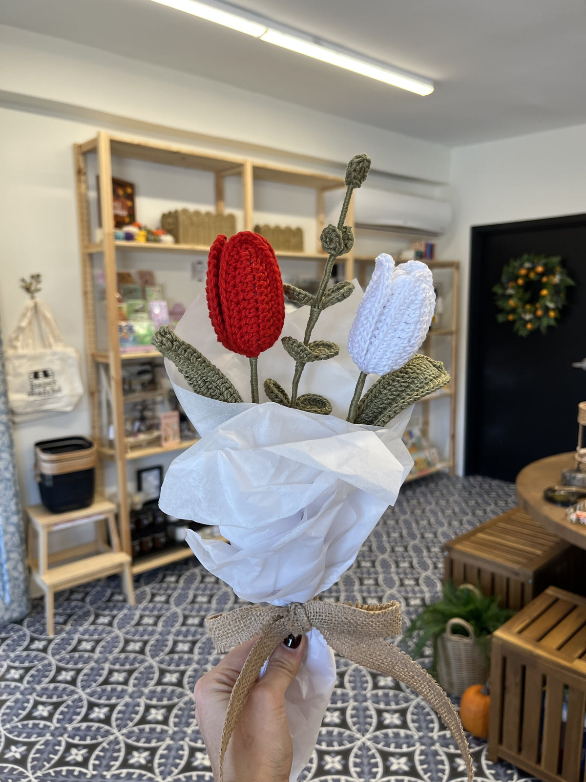 Peppermint Crochet Bouquet