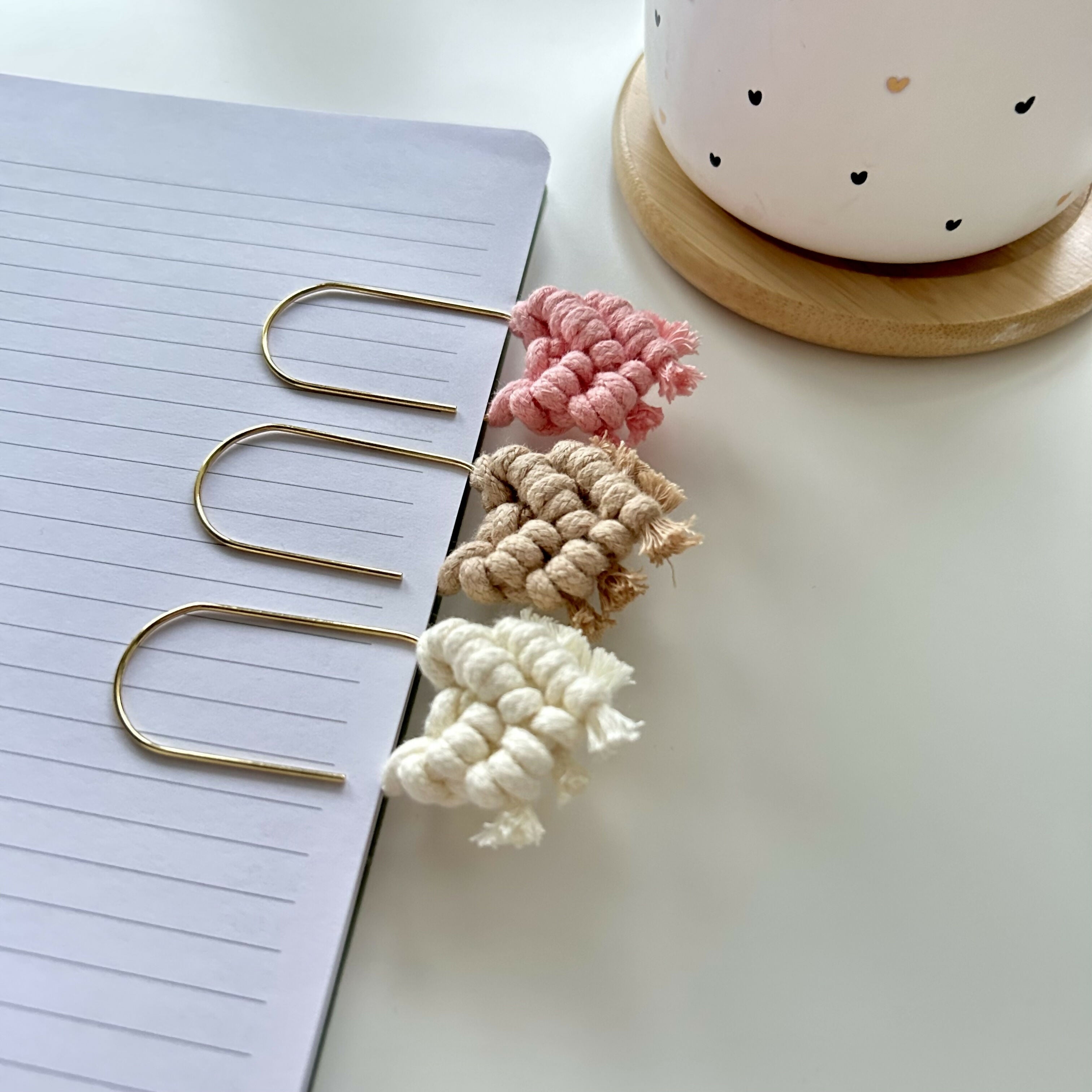 Macrame Paperclip Bookmarks