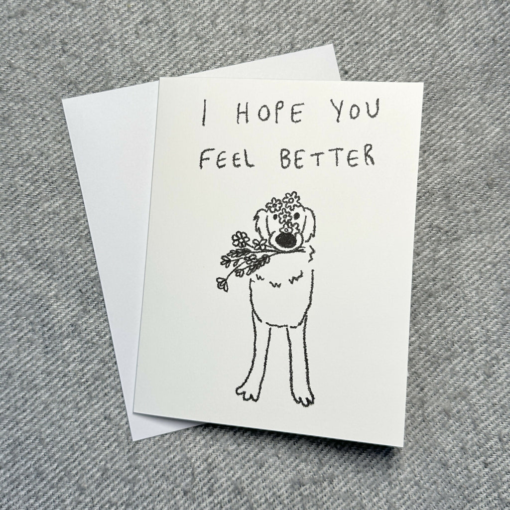 get well soon card - dog