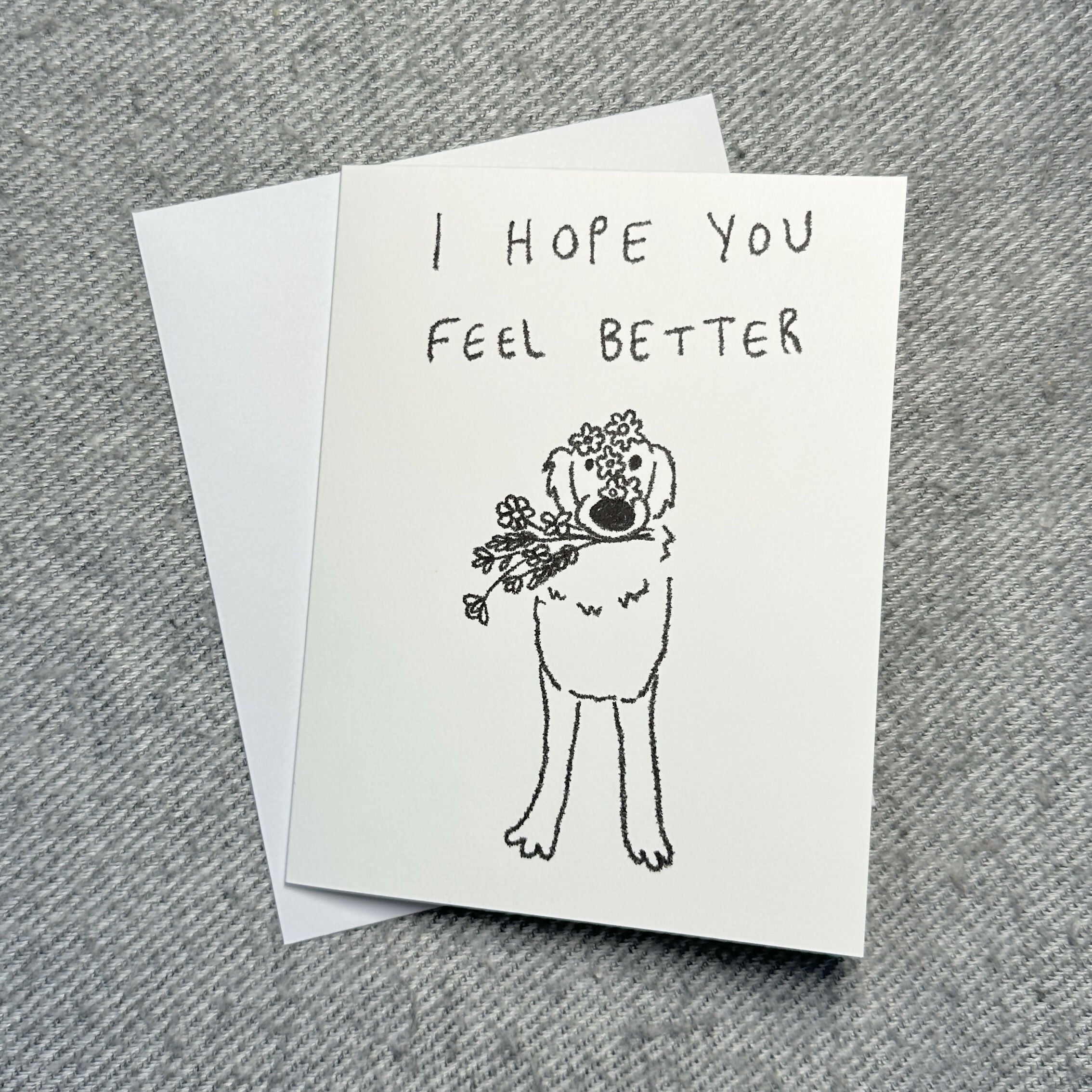 get well soon card - dog