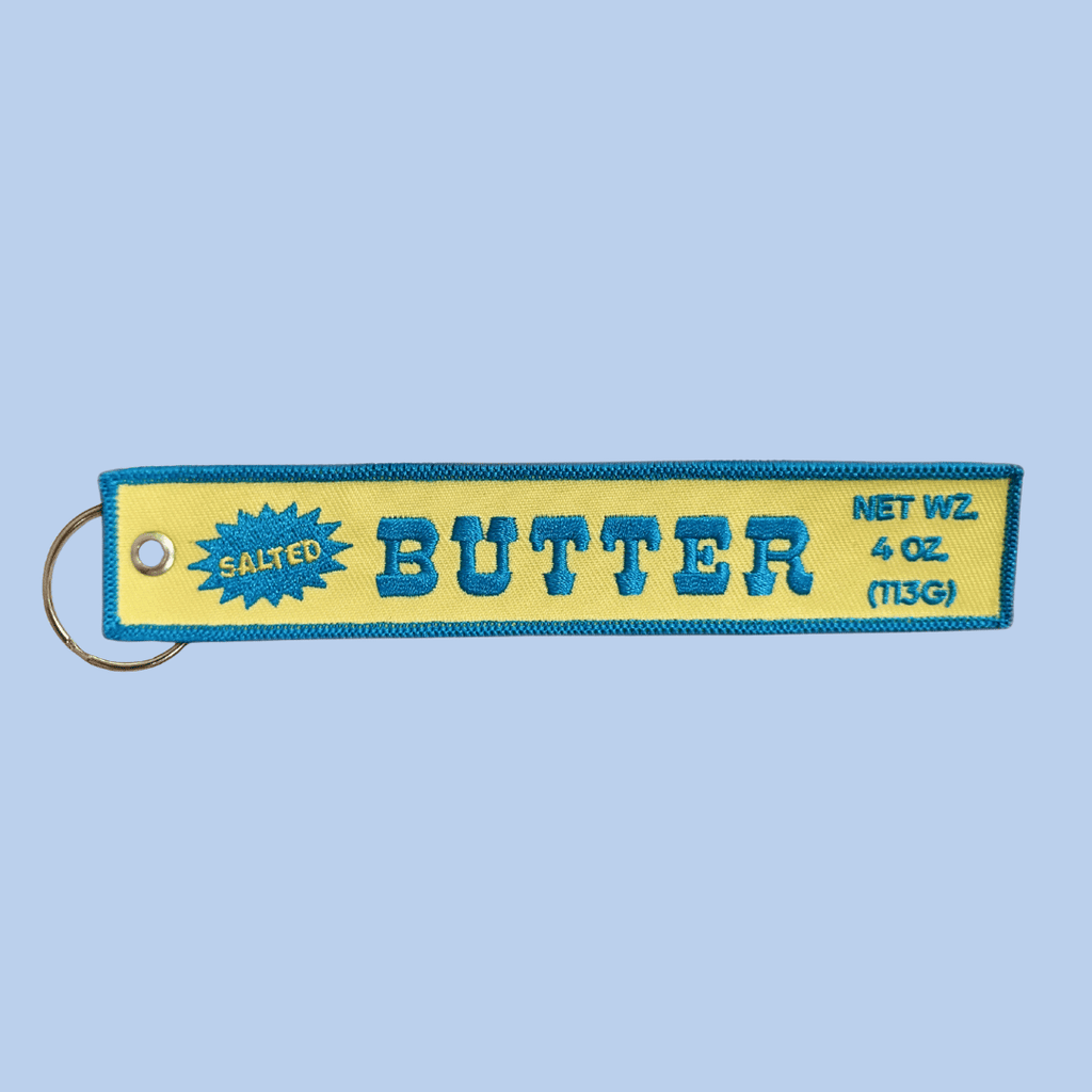 Butter Embroidered Keychain