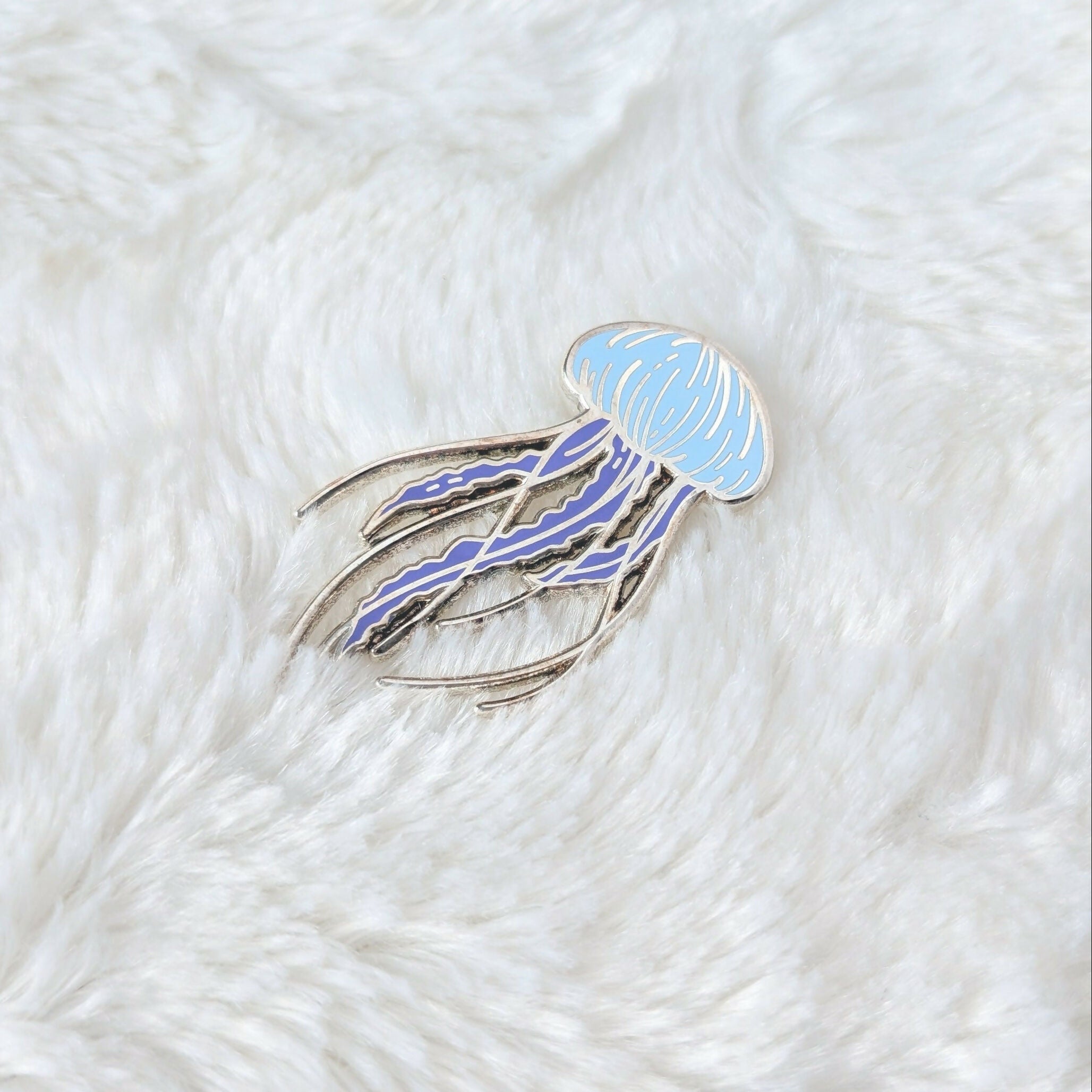 Blue Jellyfish Enamel Pin