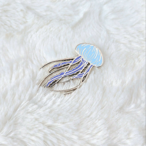 Blue Jellyfish Enamel Pin
