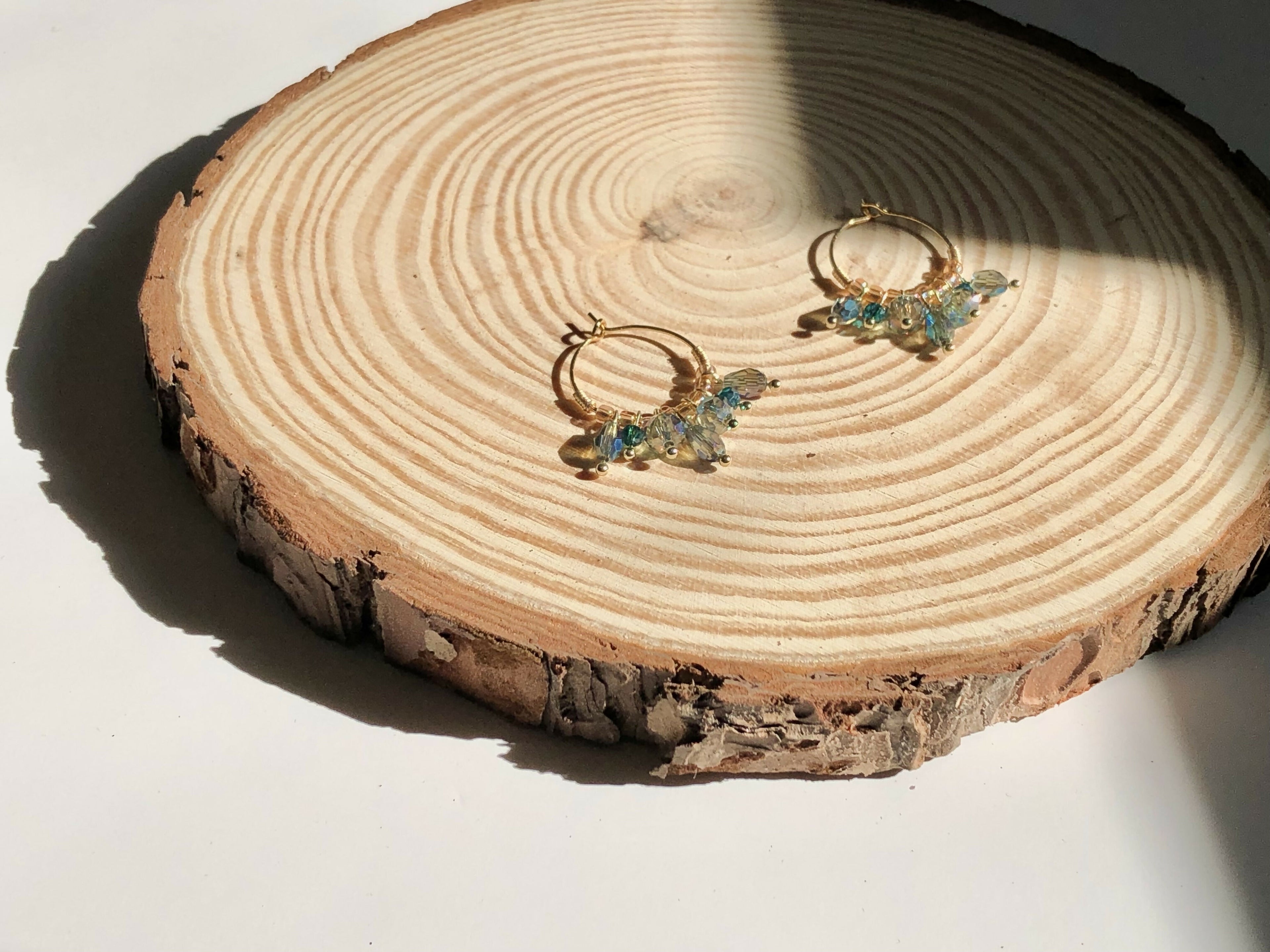 Iris Dew Beaded Hoops