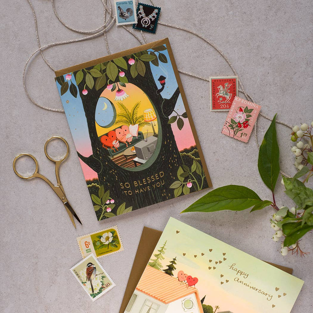 Blessed Hearts - Love Greeting Card