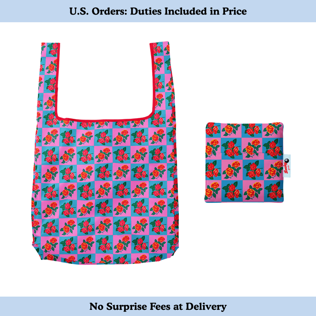 Charming Florals Foldable Nylon Tote