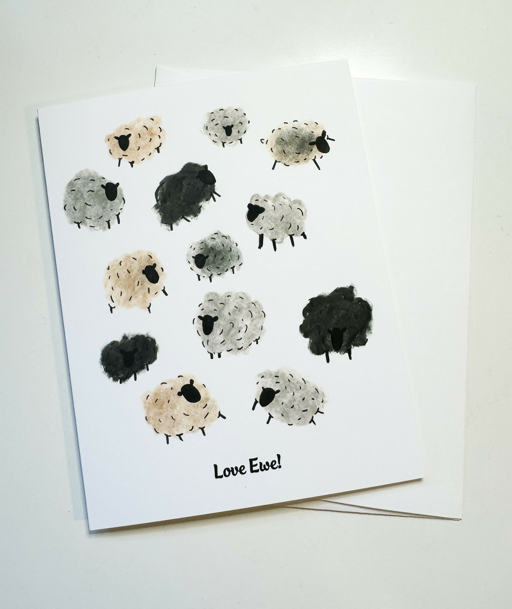 Love Ewe Blank Greeting Card