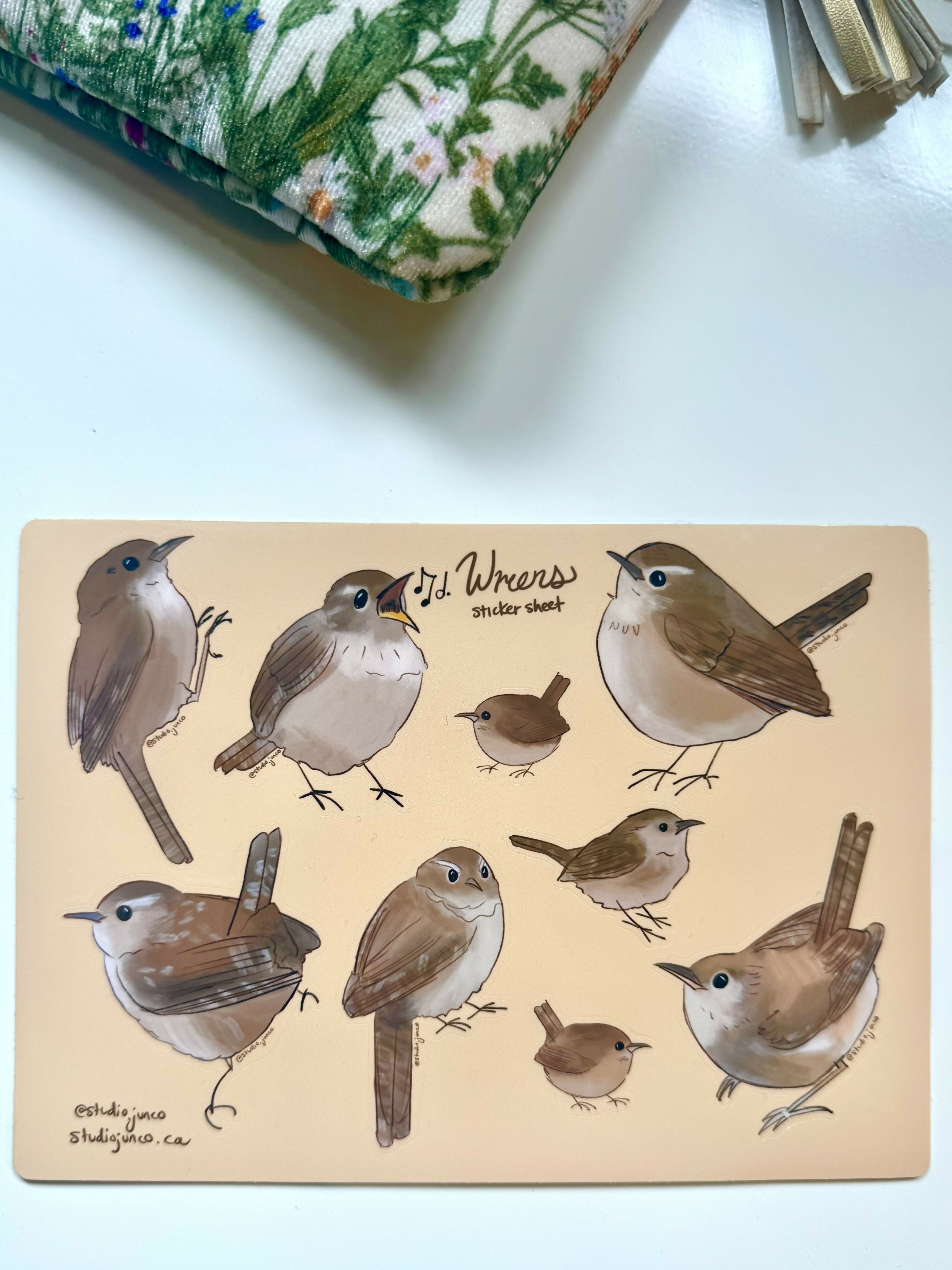 Wrens Vinyl Sticker Sheet