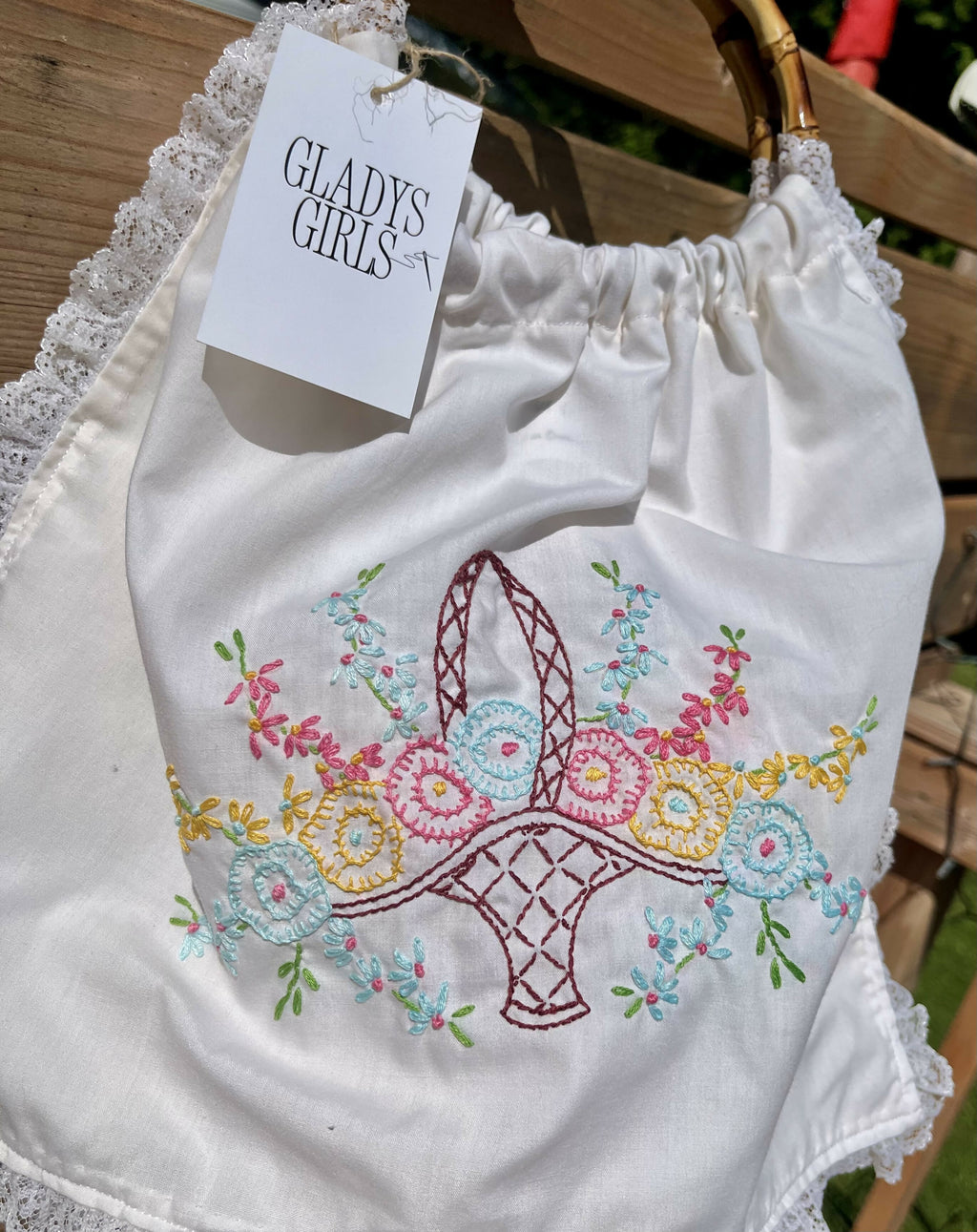 Floral Basket Market Bag