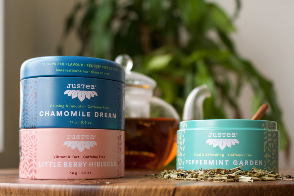 Herbal Tea Trio Tin & Spoon - Organic, Fair-Trade Tea Gift
