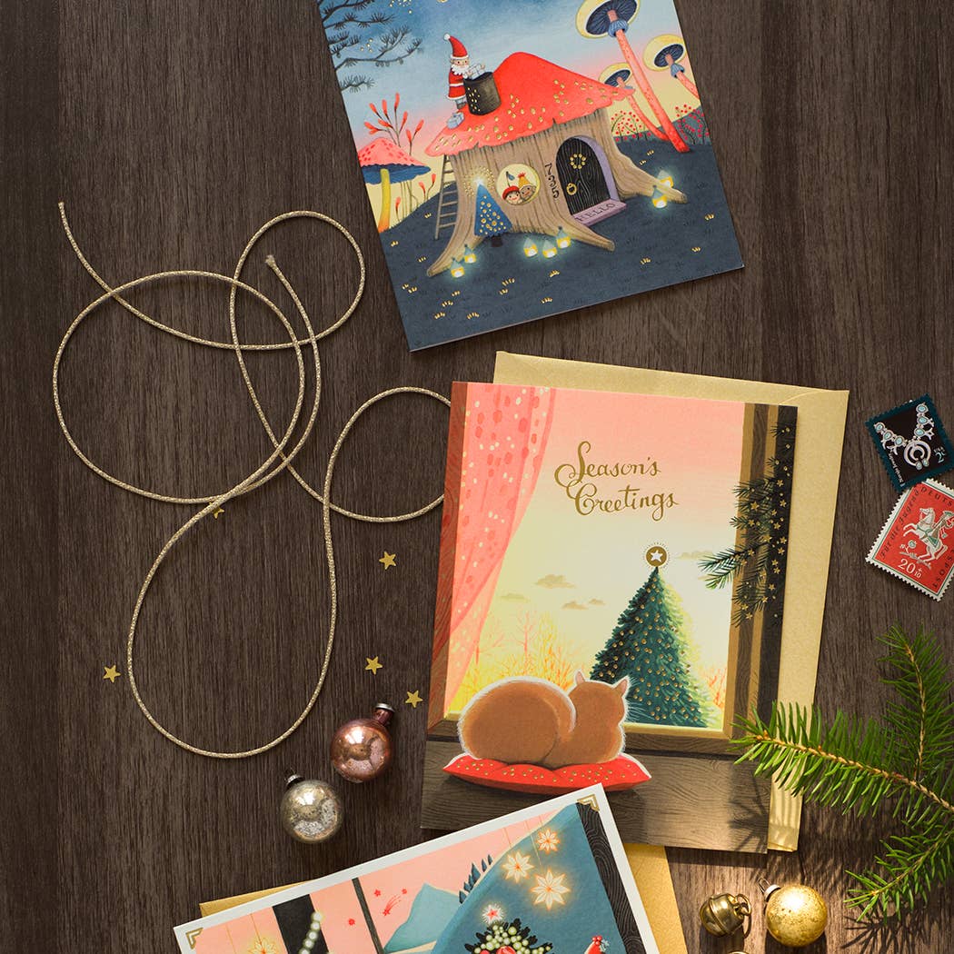 Tiny Cabin Xmas Greeting Card