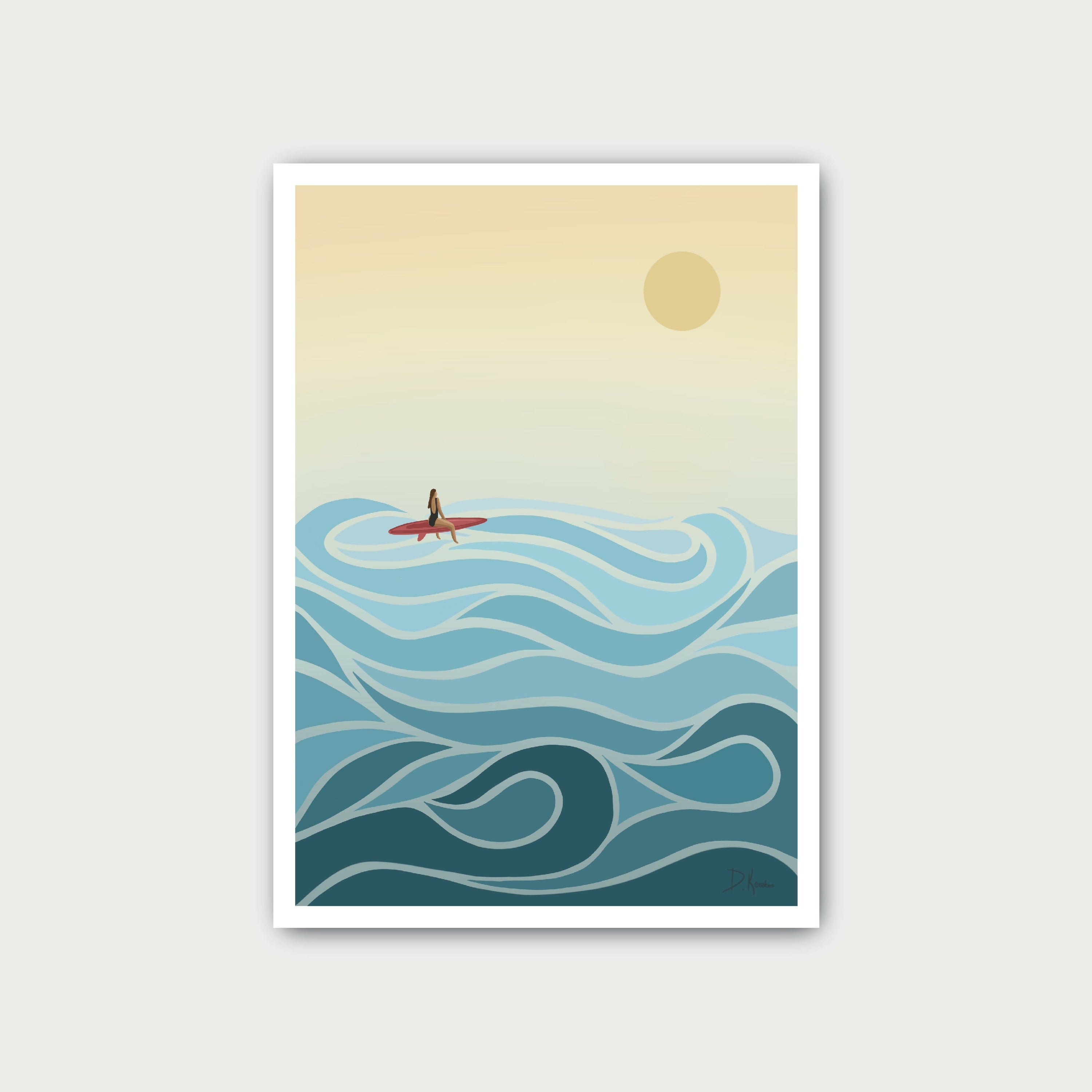 Lazy Waves Print