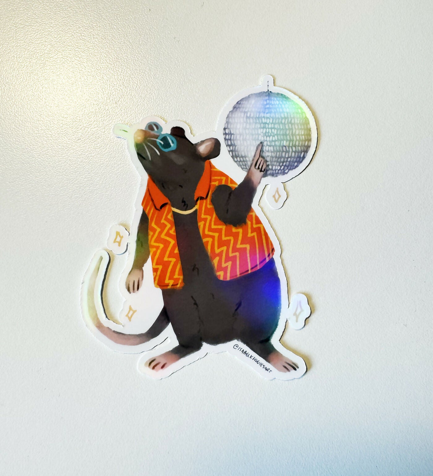 Disco Rat Vinyl Sticker