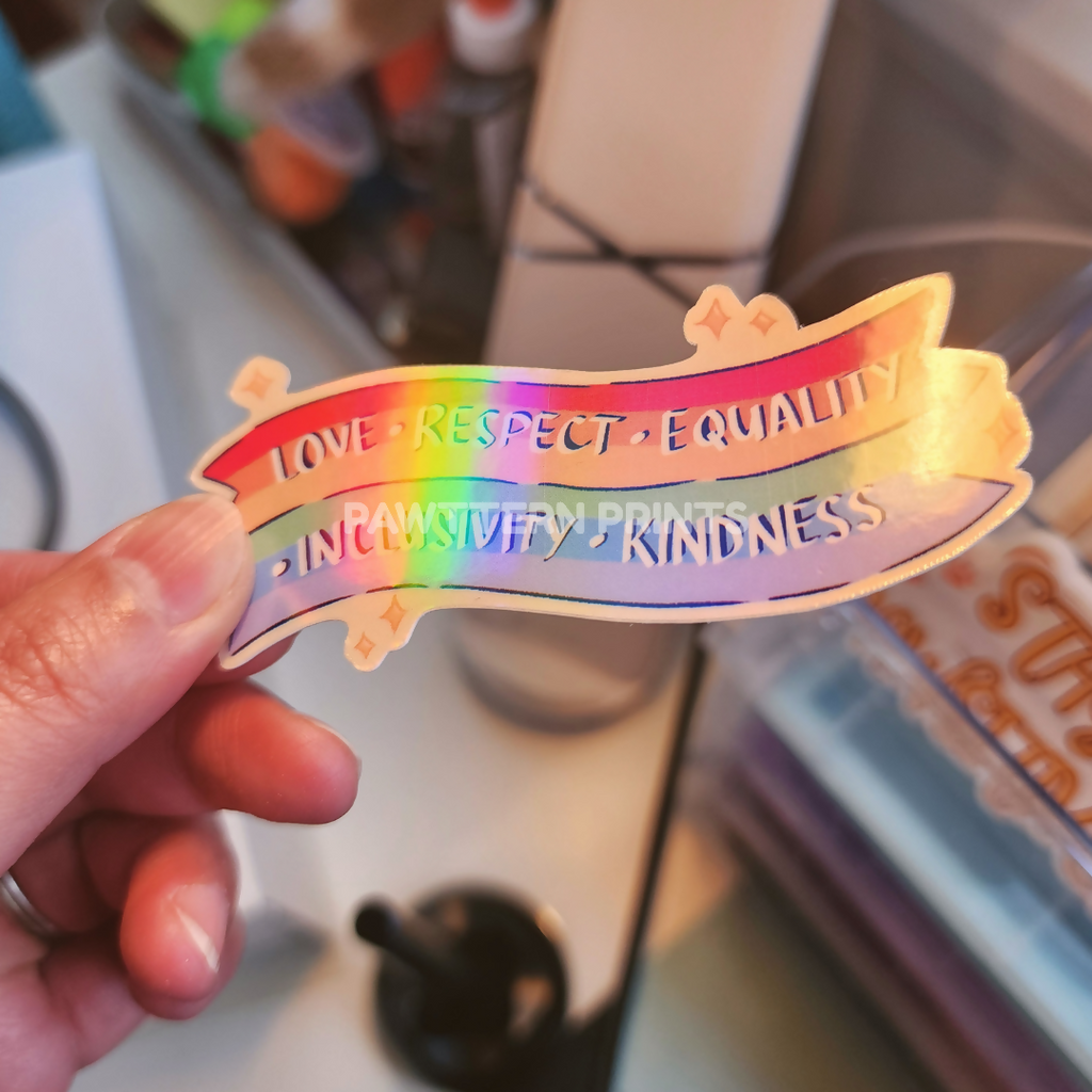 Pride Month Ribbon Die Cut Vinyl Sticker
