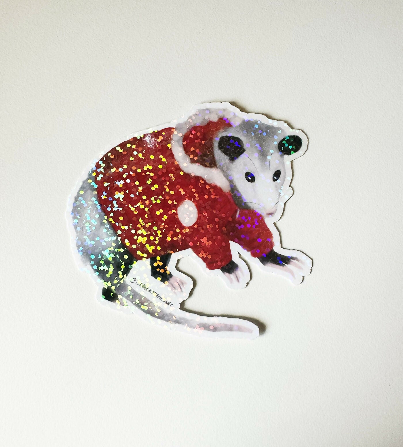 Puffer Opossum Vinyl Sticker