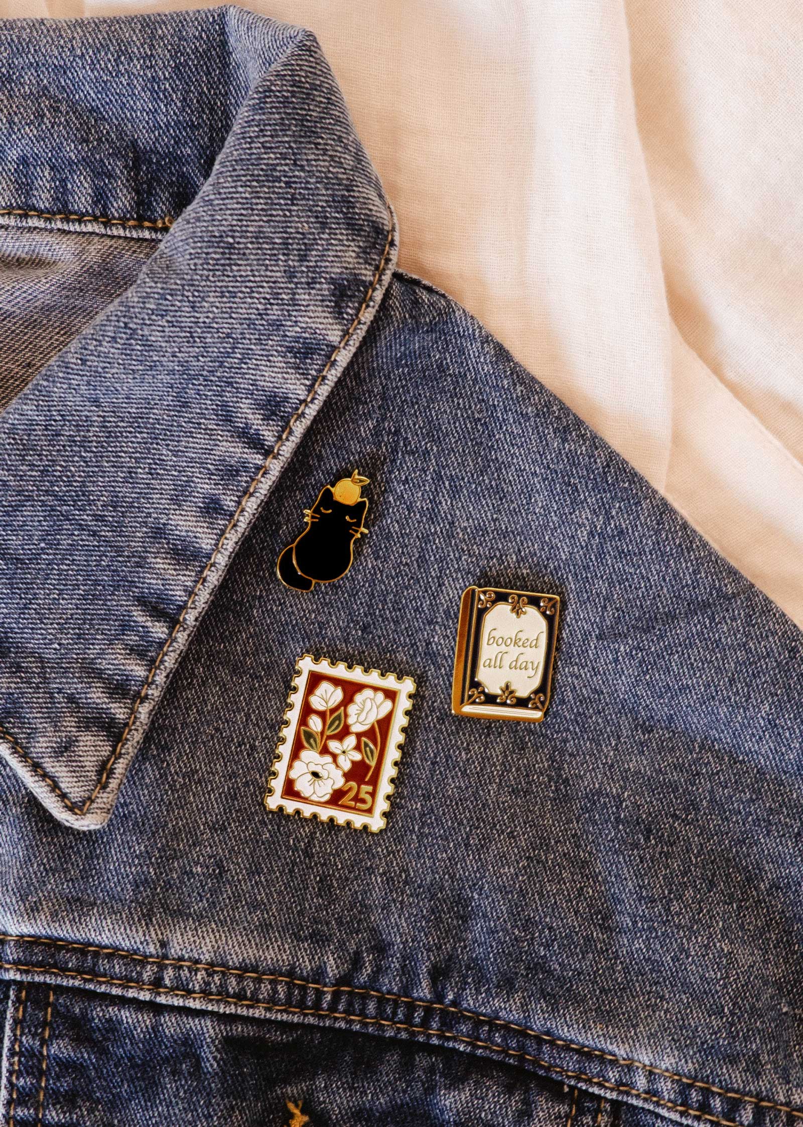 Floral Stamp Enamel Pin