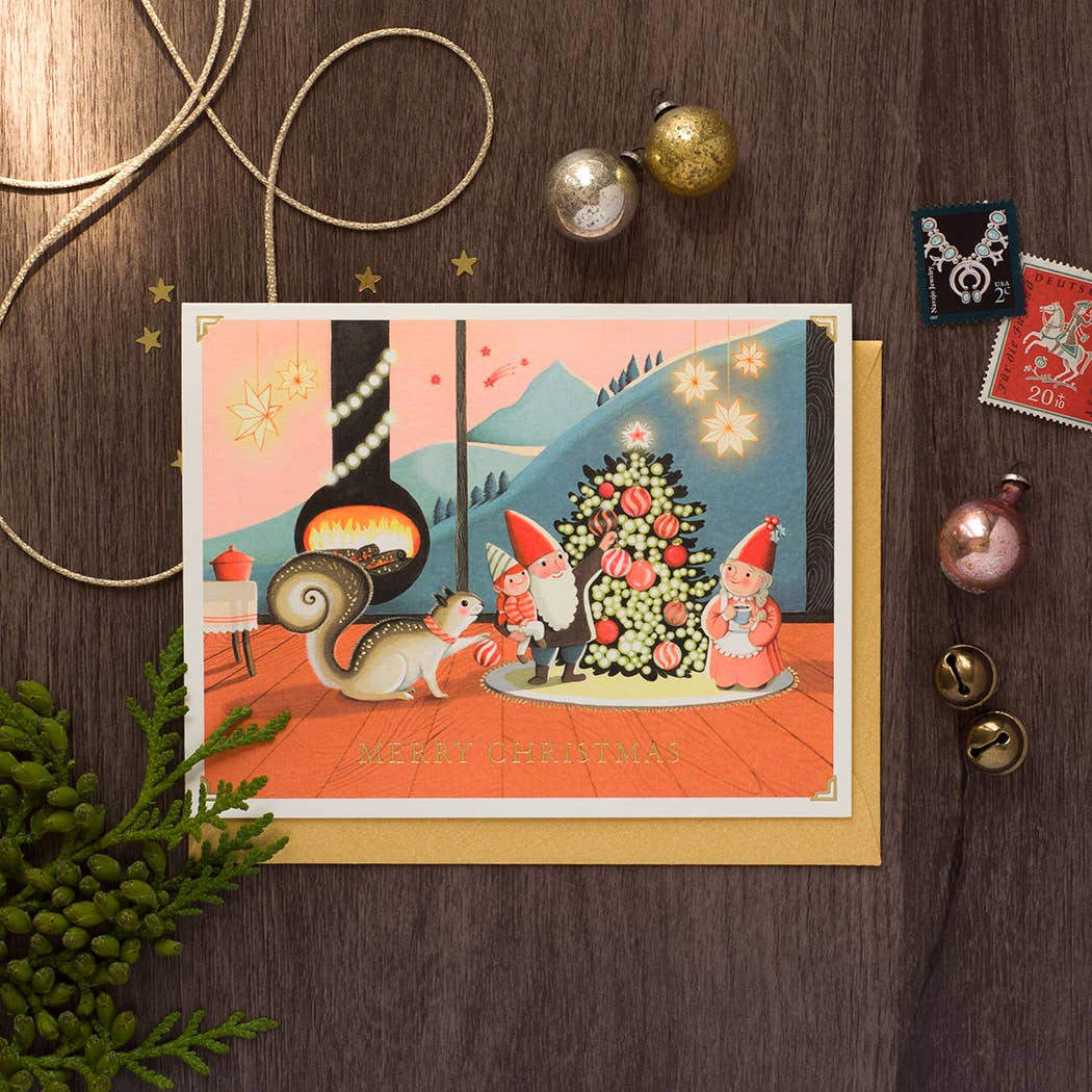 Tiny Cabin Xmas Greeting Card