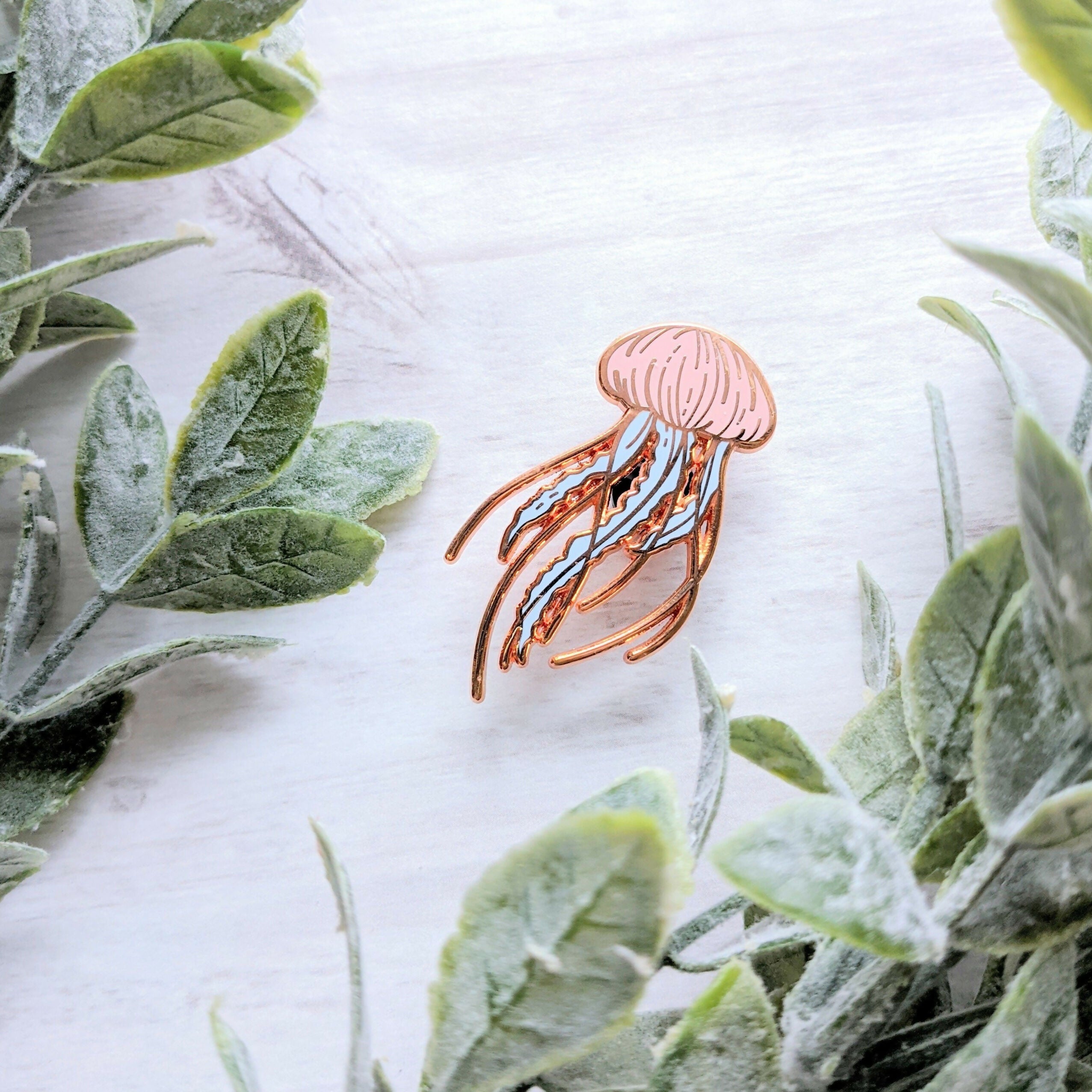 Pink Jellyfish Enamel Pin