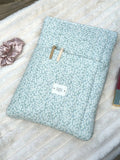 Large Quilted Book Sleeve - Mayflowers
