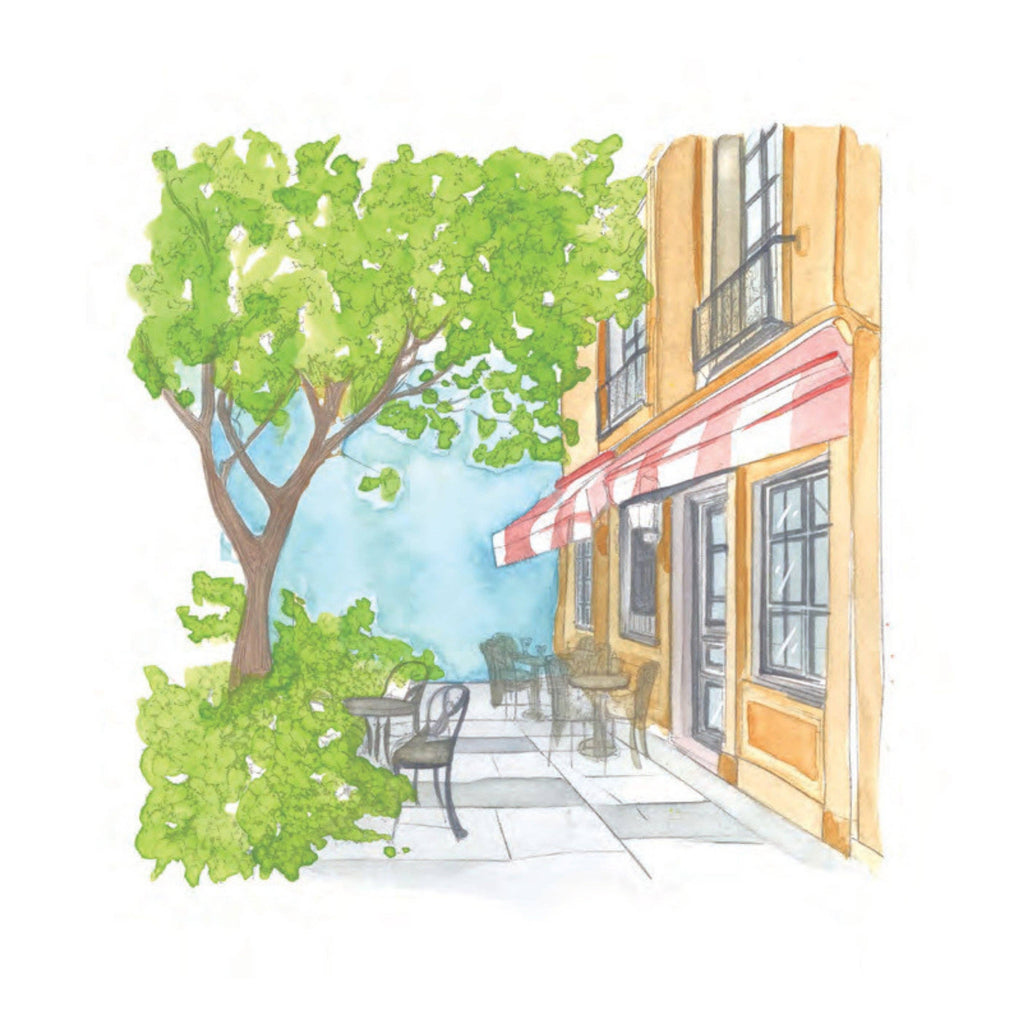 Cozy Cafés Watercolor Workbook by Nya Wolfe