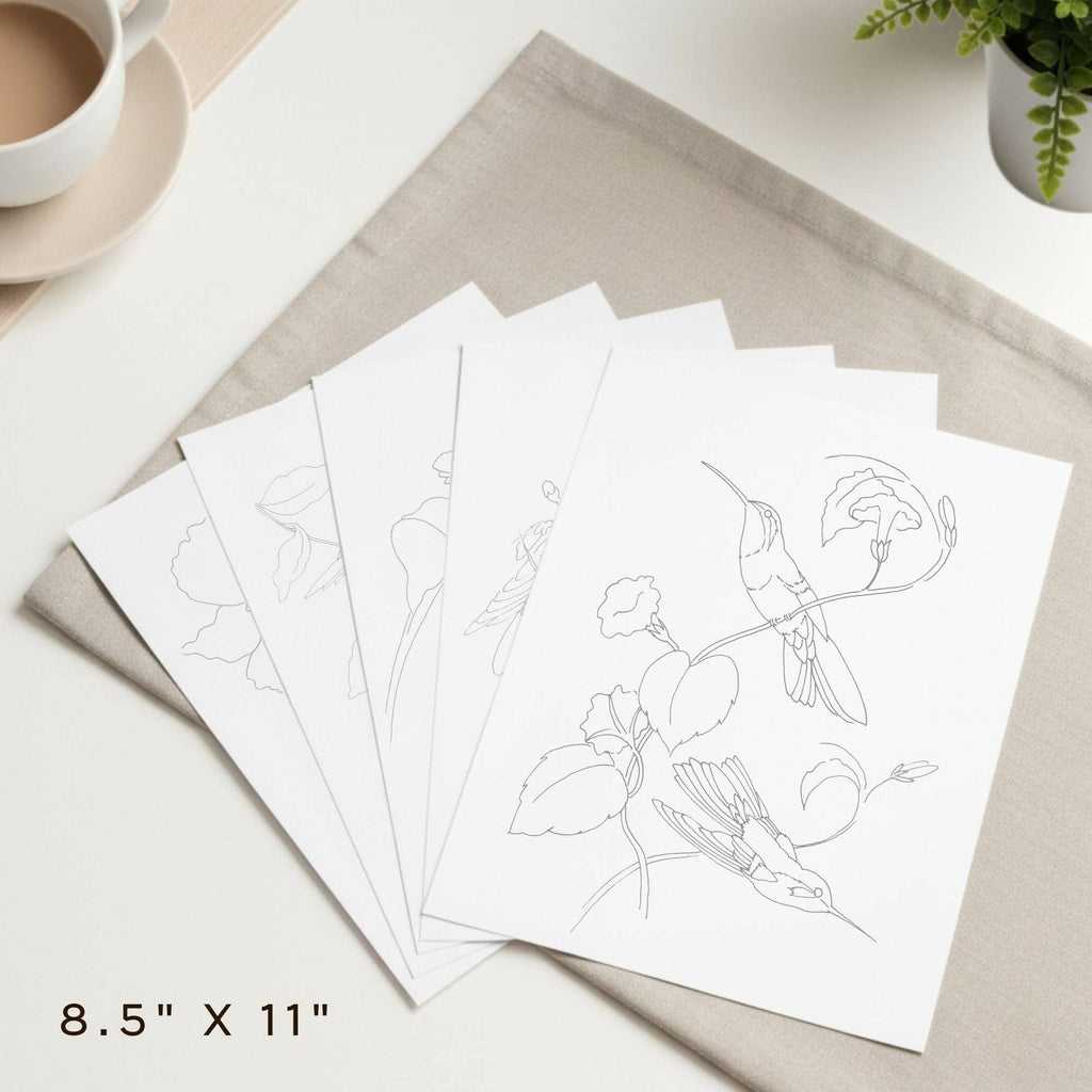 Vintage Hummingbirds Oil Workbook by Willow Wolfe - Limited Quantities