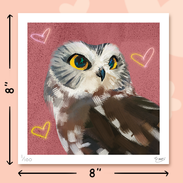 Sassy Starry Eyed Owl Print