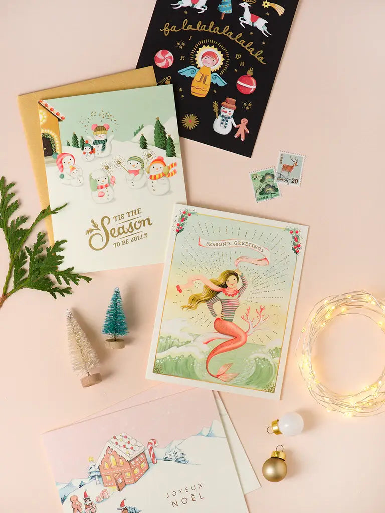 Snowman Family Greeting Card