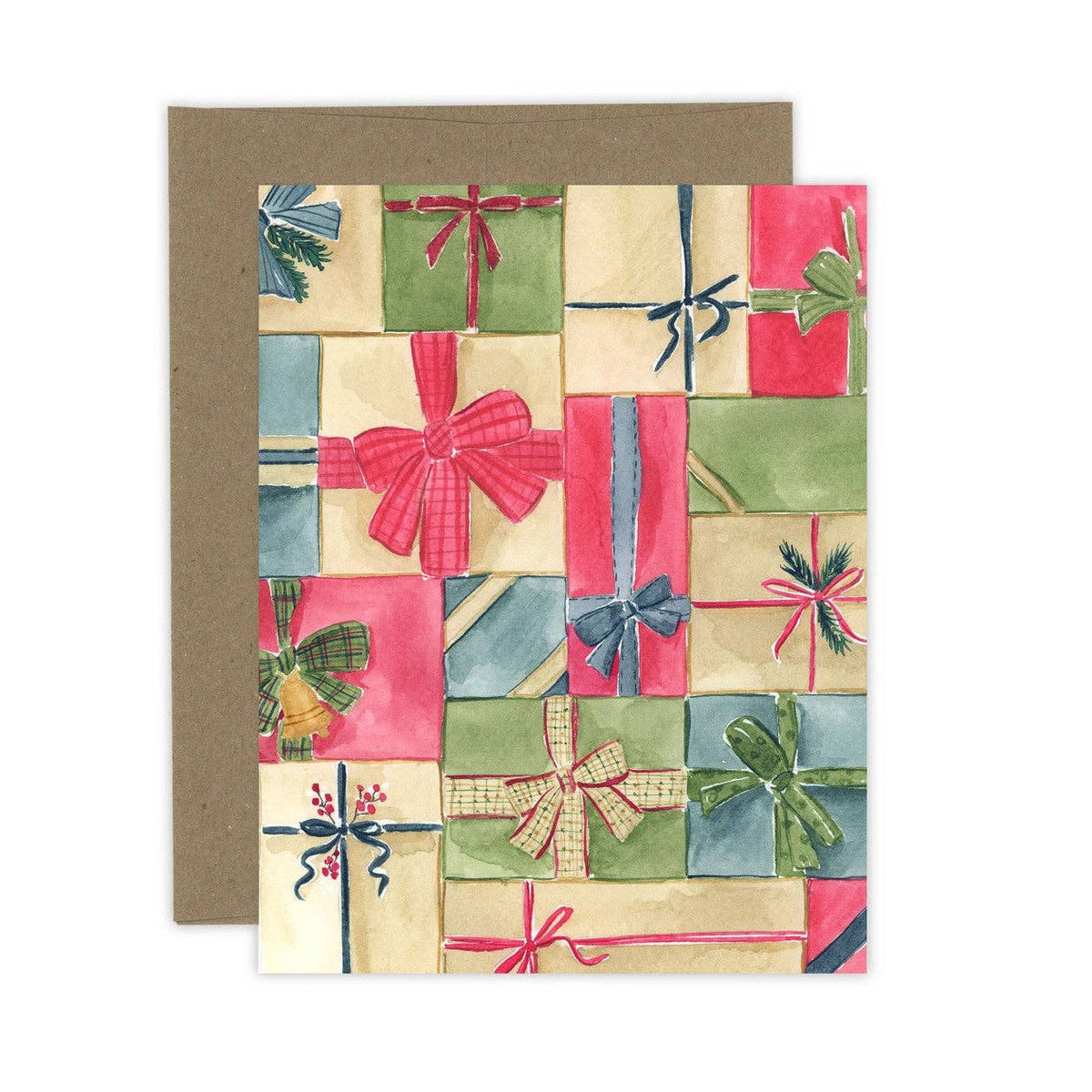 Vintage Gifts Christmas Card: Kraft