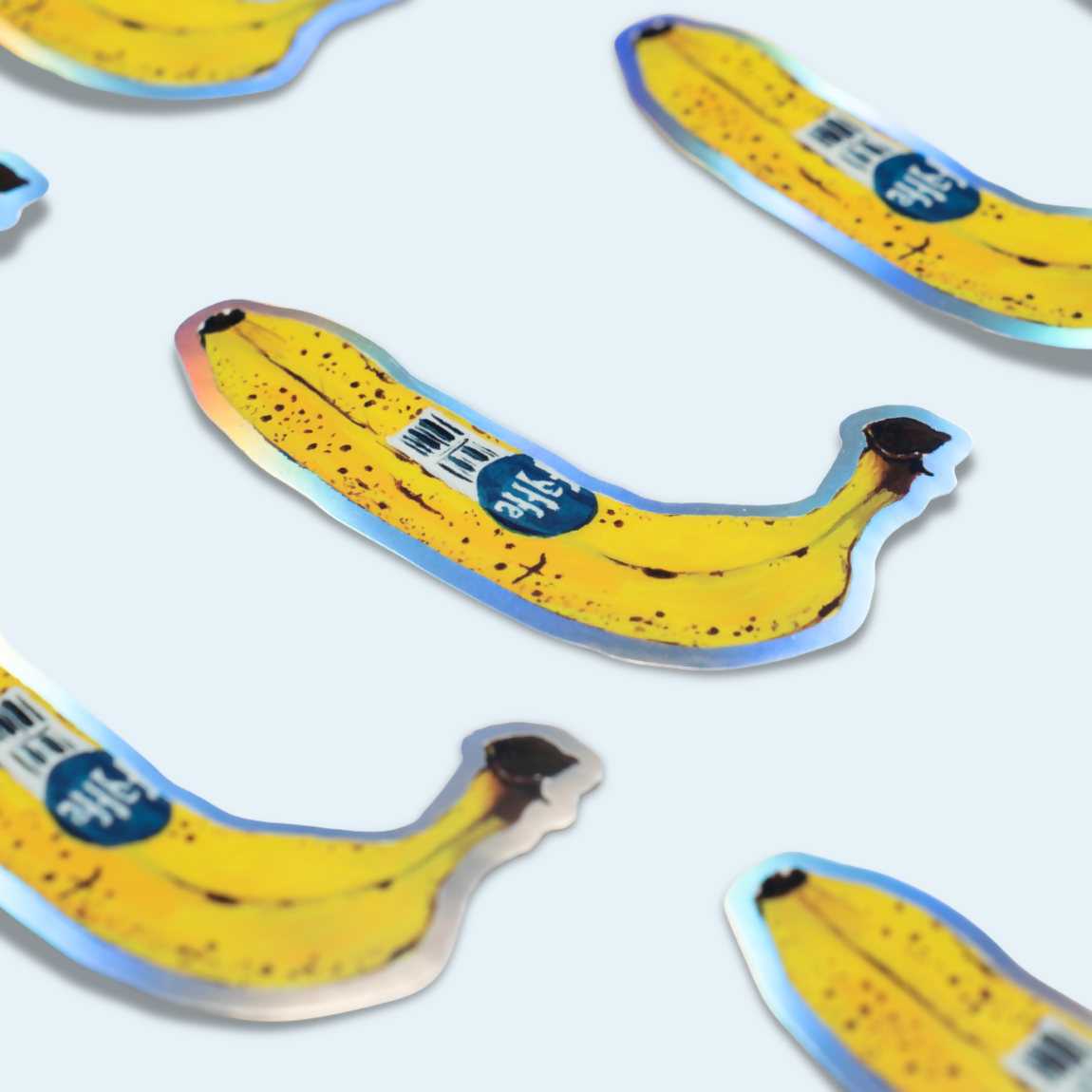 Banana Holographic Sticker