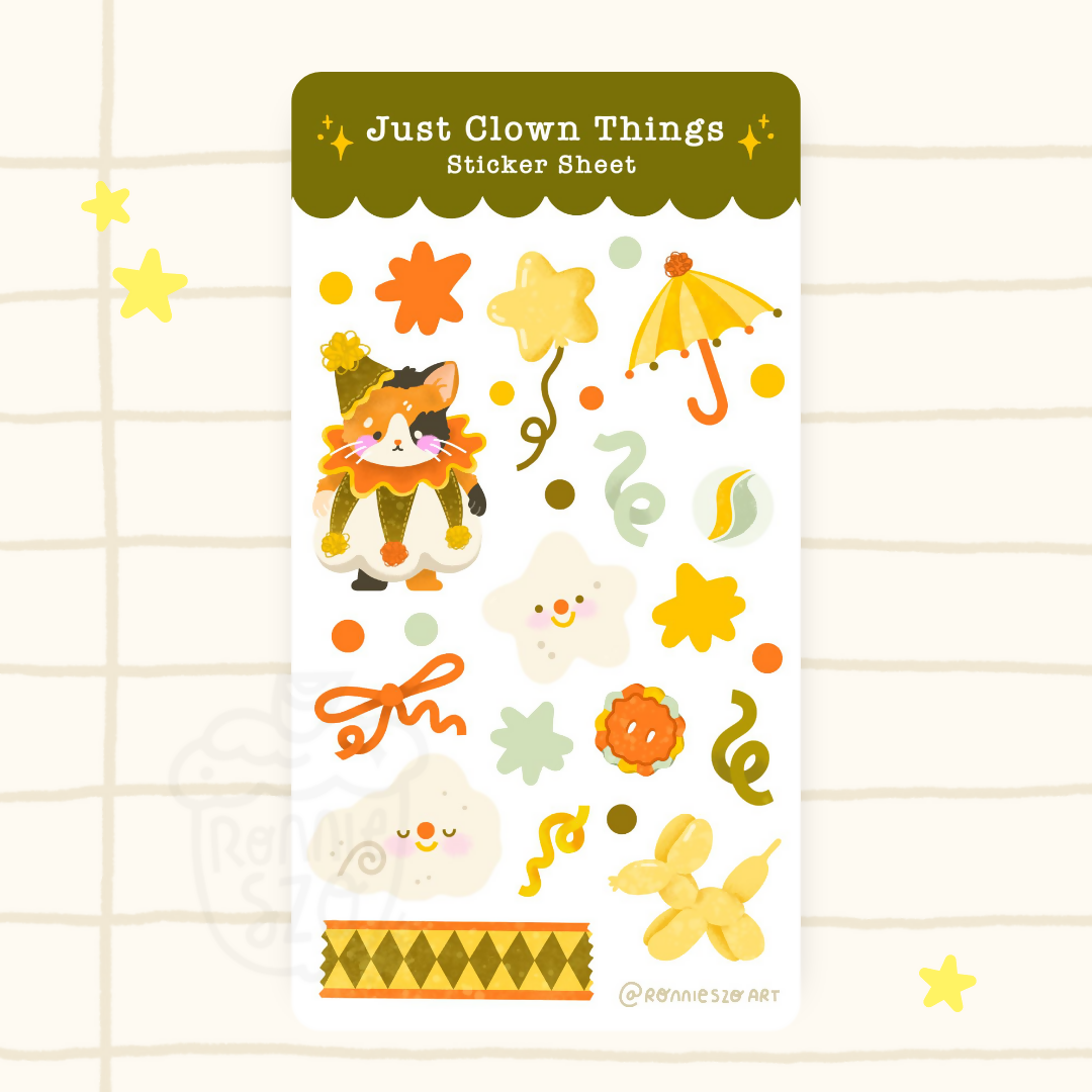 Clowns Sticker Sheet
