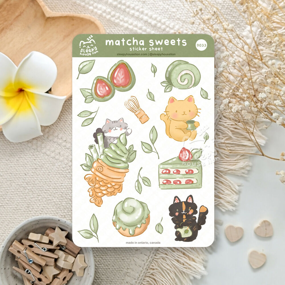 Matcha Sweets Sticker Sheet