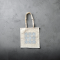 Blue artisan print tote bag