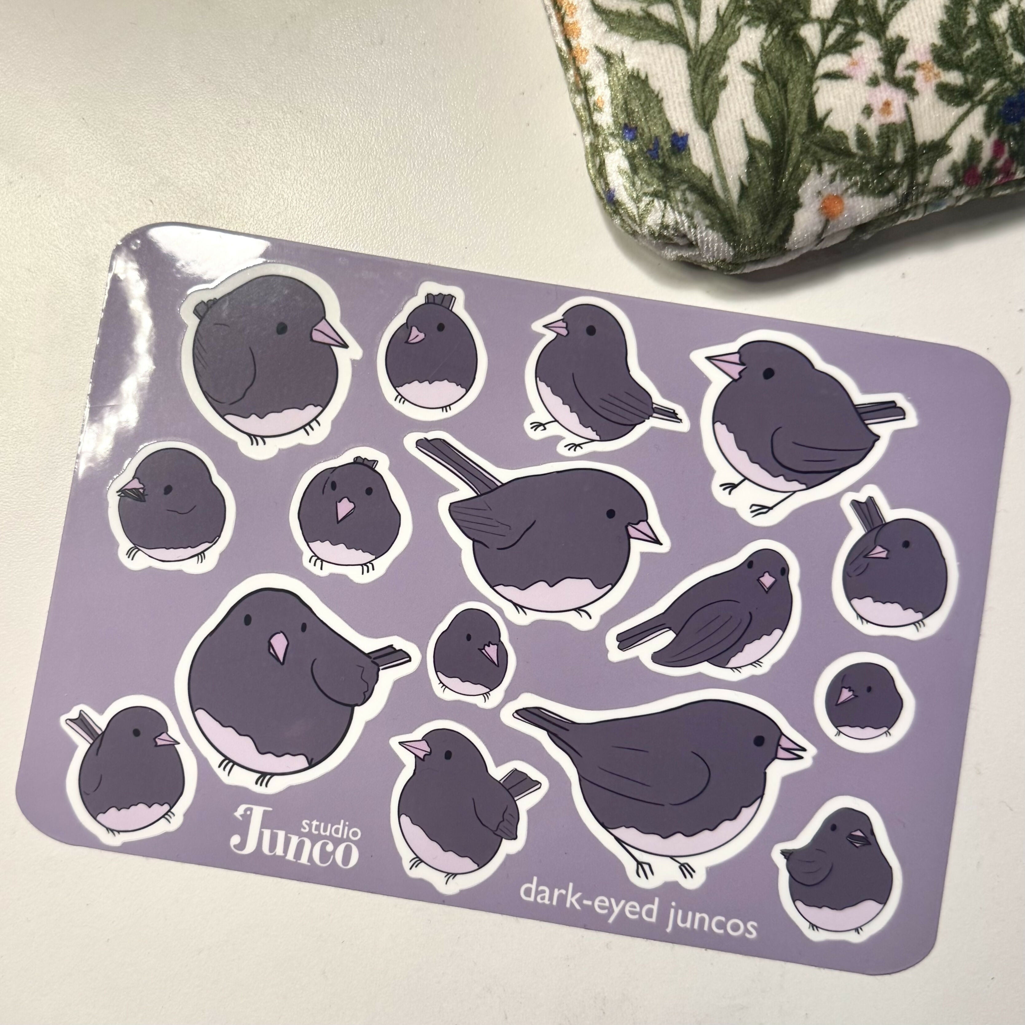 Dark-eyed Junco Sticker Sheet