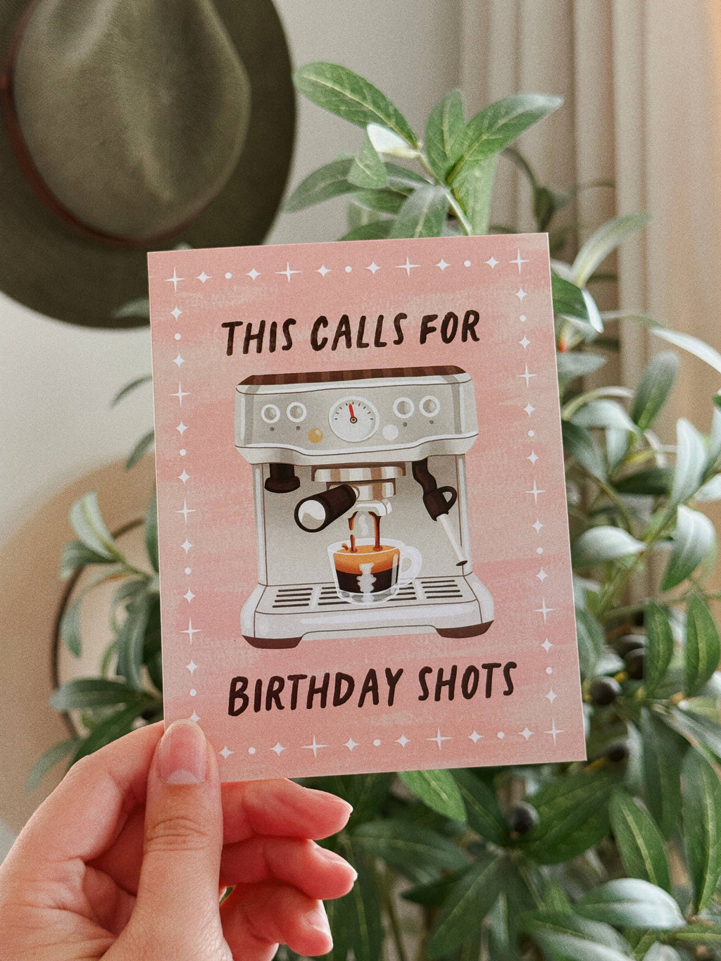 This Calls For Birthday Shots - Espresso Coffee Shop Card