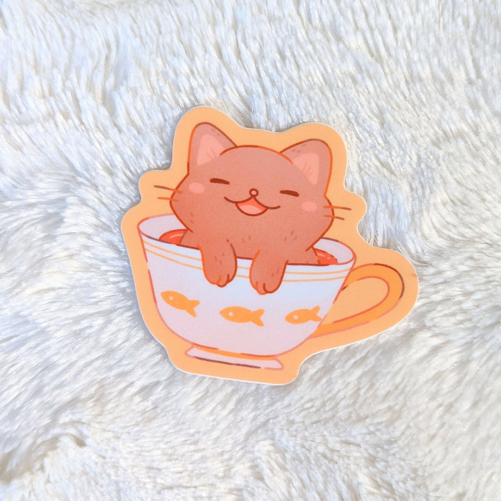Kit-tea Vinyl Sticker