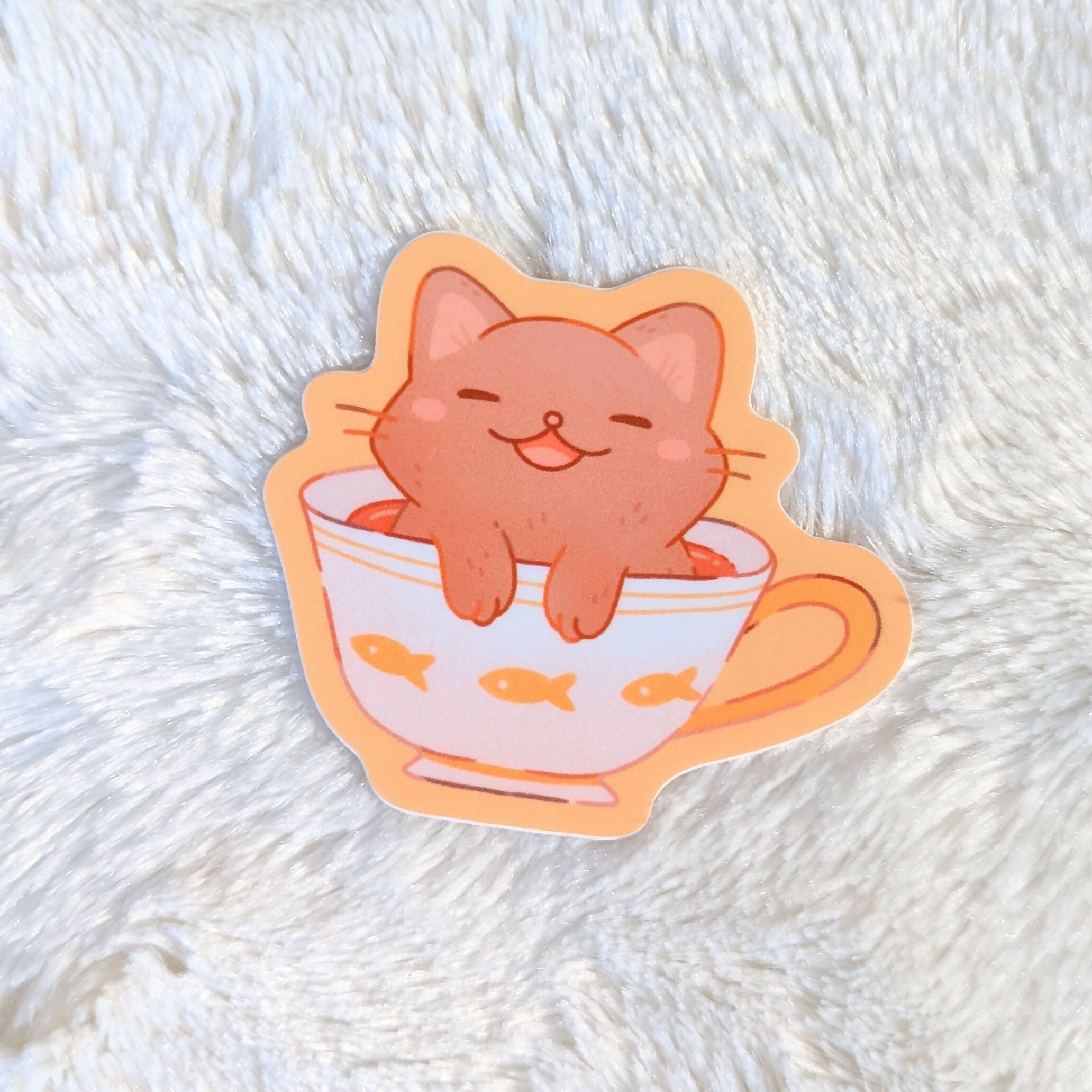 Kit-tea Vinyl Sticker