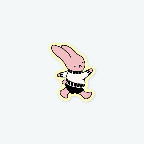 Bunny Stroll Vinyl Sticker