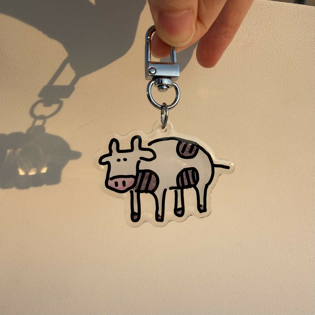 Cow Keychain
