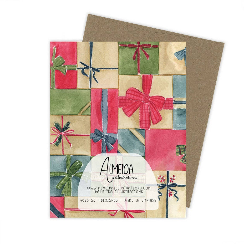 Vintage Gifts Christmas Card: Kraft
