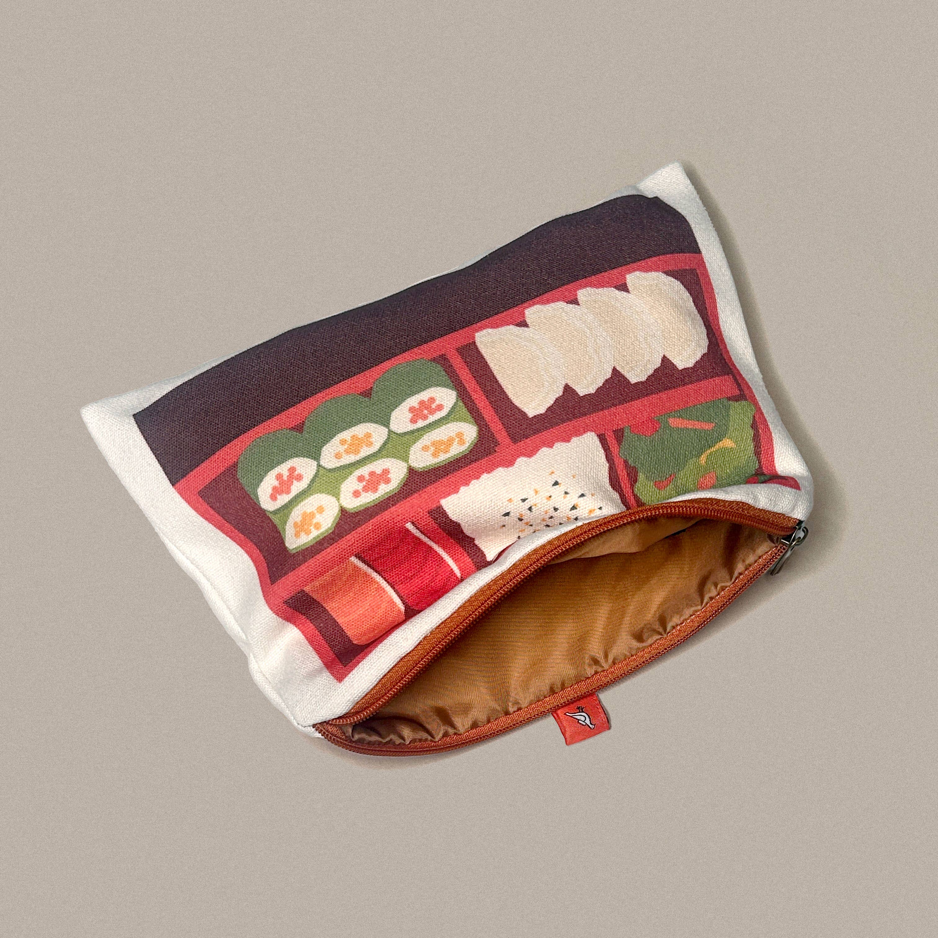 Bento Sushi Canvas Zipper Pouch/Pencil Case