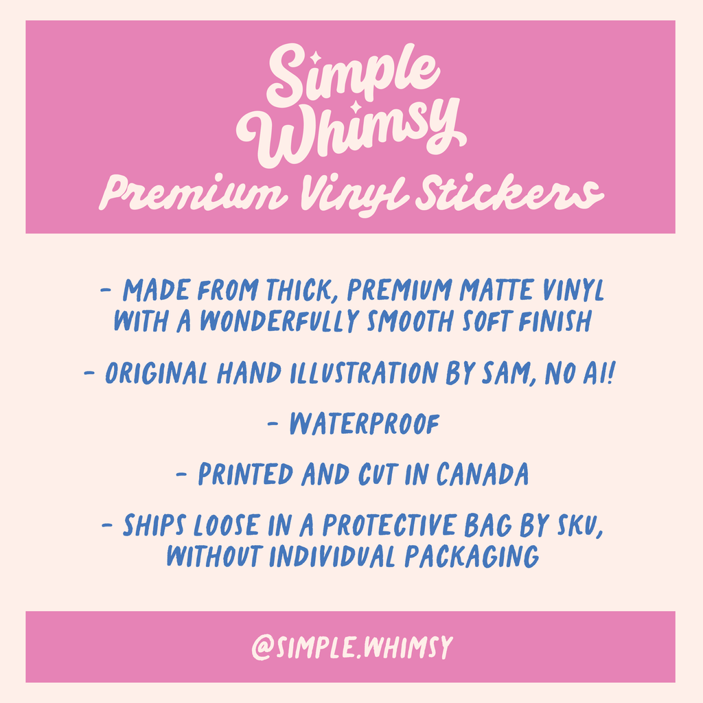 Progress Over Perfection - Stationery Eraser Vinyl Sticker