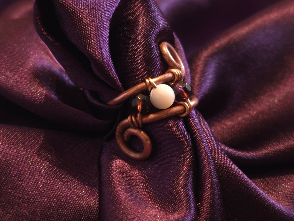 Gemstone Trio Copper Ring