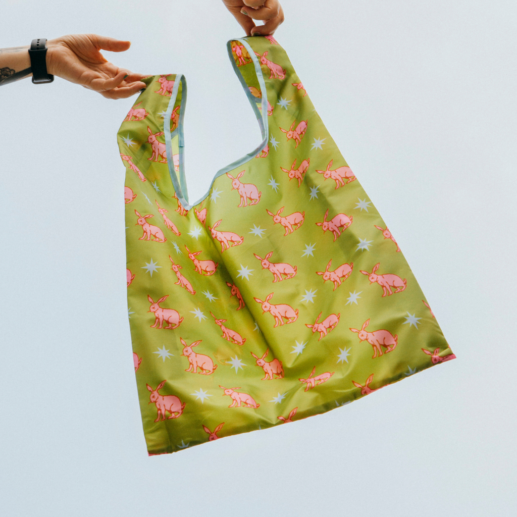 Lucky Rabbit Pattern Foldable Nylon Tote