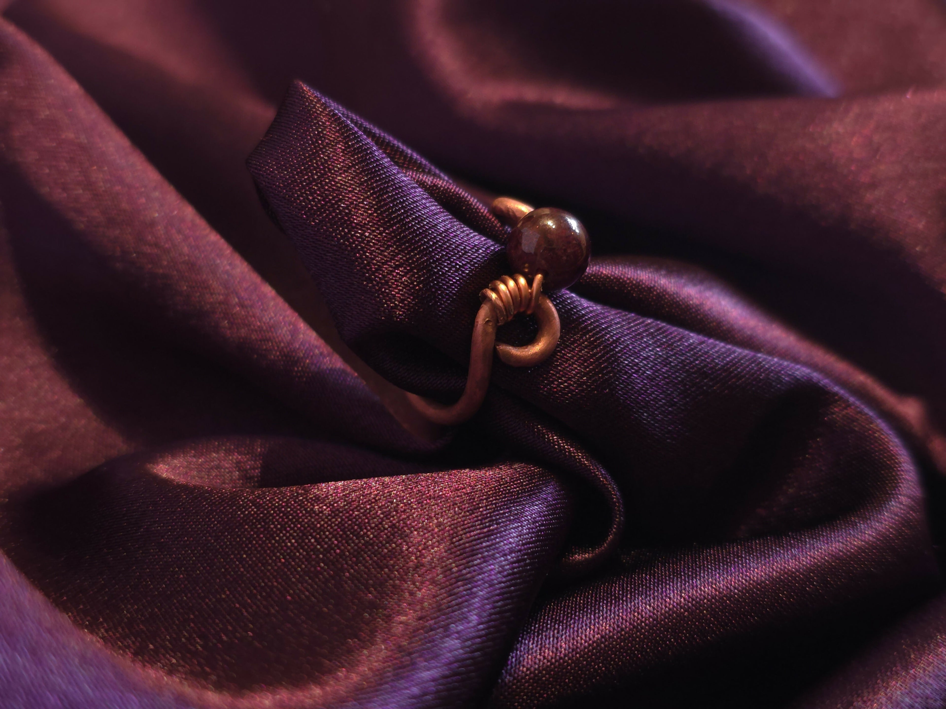 Garnet Copper Ring