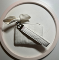 Off White Waffle Mini Pouch with Wristlet ●Small Batch●