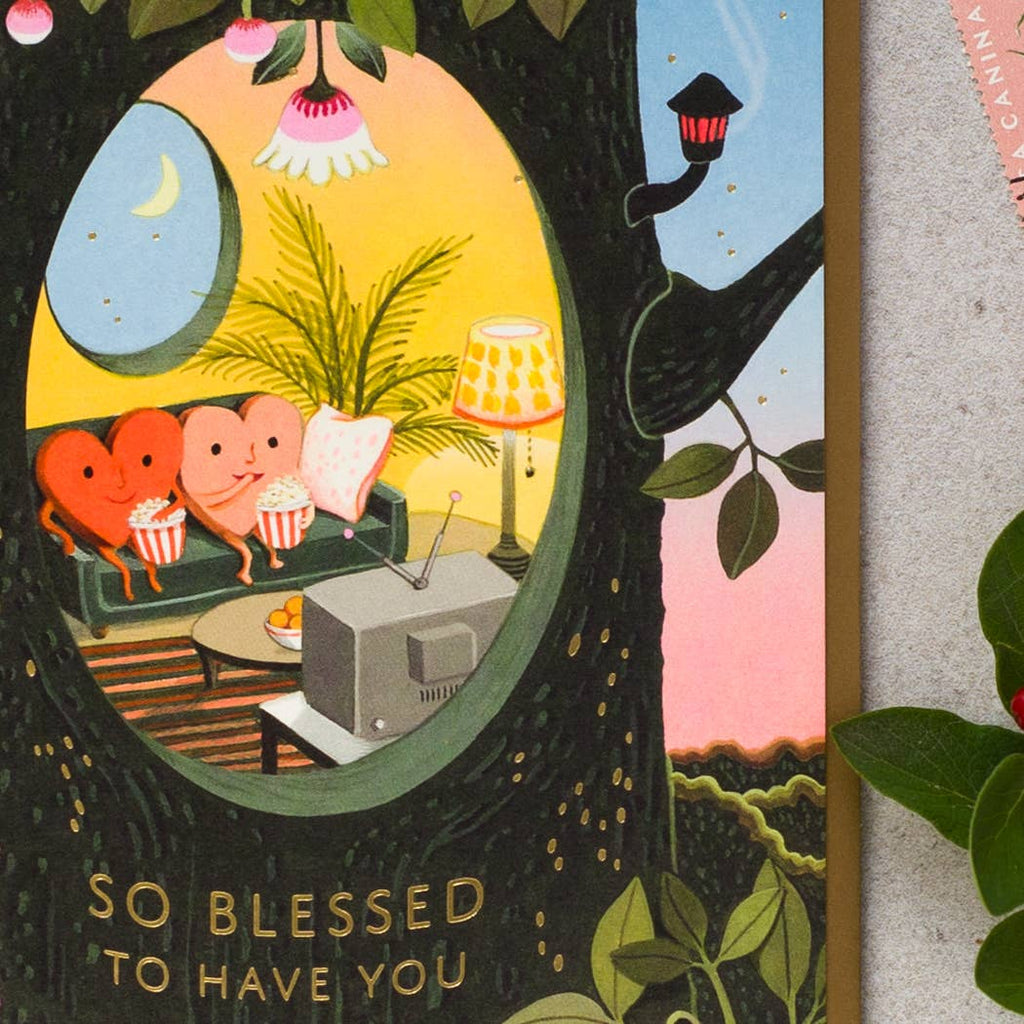 Blessed Hearts - Love Greeting Card