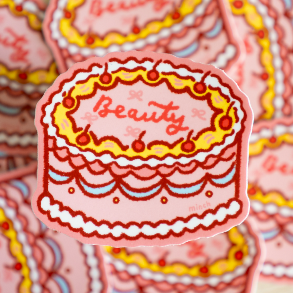 Beauty Cake Die Cut Sticker